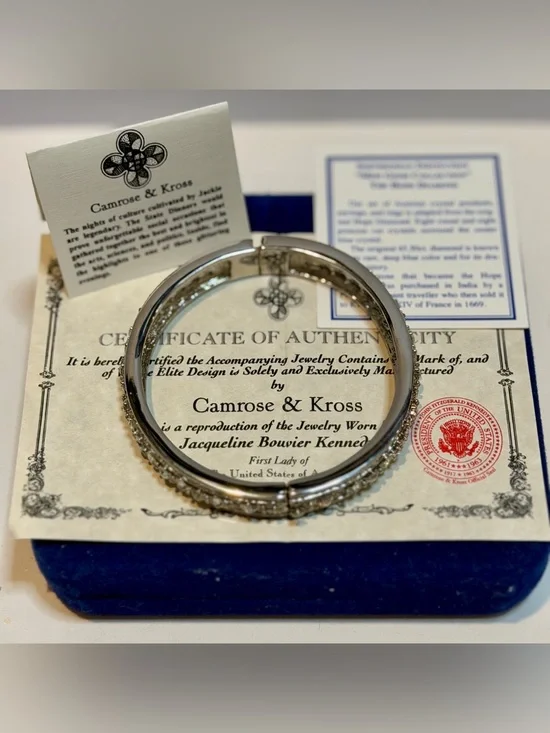 Camrose & Kross Jacqueline Kennedy “JBK” Crystal Bracelet w/ Box & COA